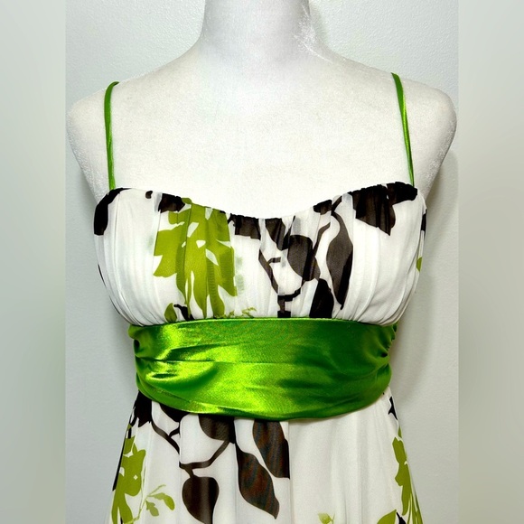 Y2K 90s Baby Doll Floral Leaves Fairy Asymmetrical Scarf Dress By Speechless - Picture 2 of 12